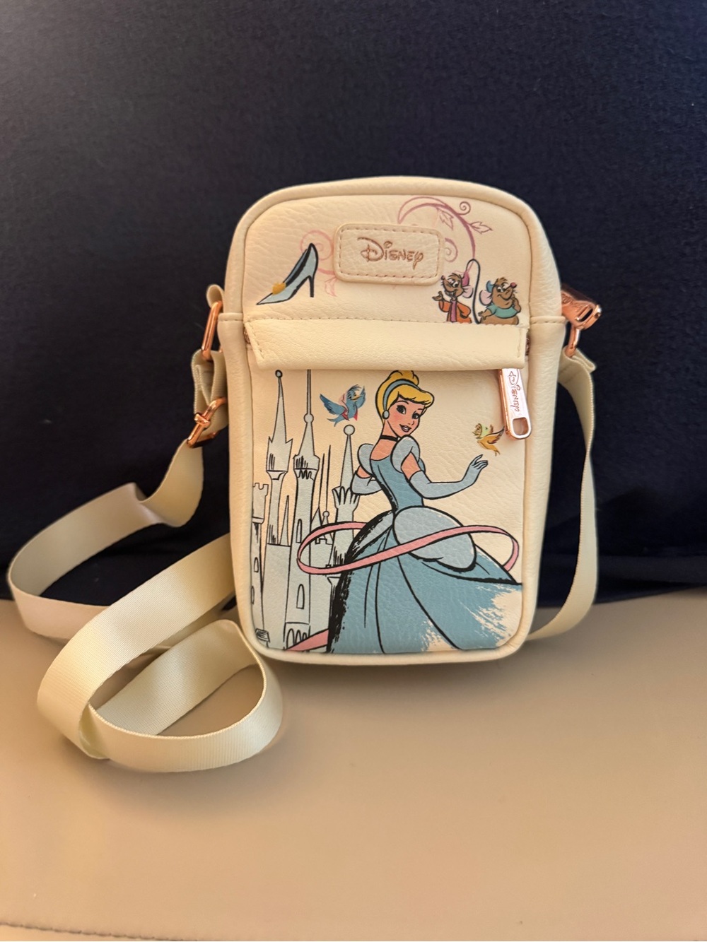 Disney Cinderella Cream and Blue Crossbody Bag